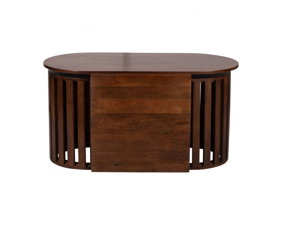 Sagebrook - Wood Table & Stool Set in Brown