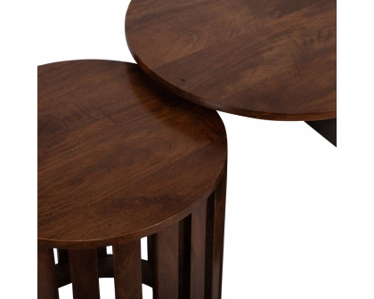 Sagebrook - Wood Table & Stool Set in Brown