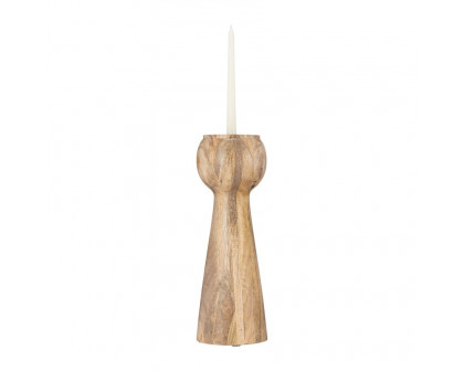 Sagebrook 18" Wood Candle Holder - Brown