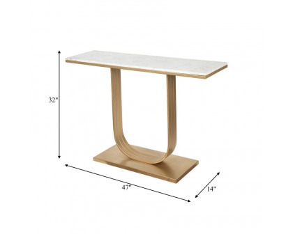 Sagebrook - Metal/Marble Accent Table