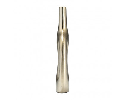 Sagebrook 15" Metal Hollow Handles Vase - Champagne