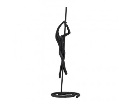 Sagebrook - 24" Metal Climbing Man Sculpture in Black