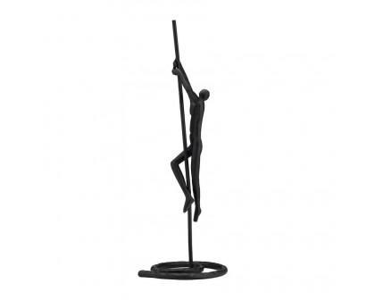 Sagebrook - 24" Metal Climbing Man Sculpture in Black