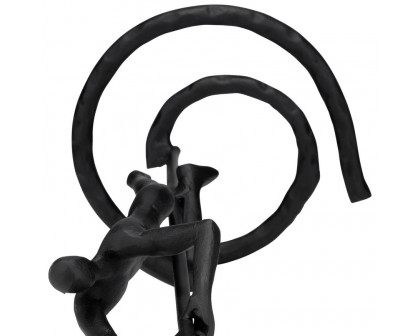 Sagebrook - 24" Metal Climbing Man Sculpture in Black