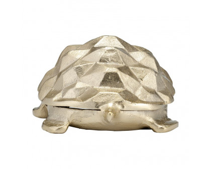 Sagebrook - 9" Metal Walking Tortoise in Champagne