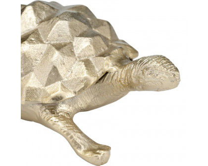 Sagebrook - 9" Metal Walking Tortoise in Champagne