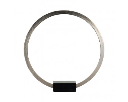 Sagebrook Metal,19",standing Ring With base ,nickel/Black