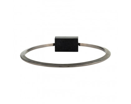 Sagebrook Metal,19",standing Ring With base ,nickel/Black