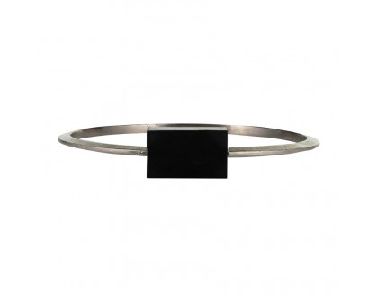 Sagebrook Metal,19",standing Ring With base ,nickel/Black