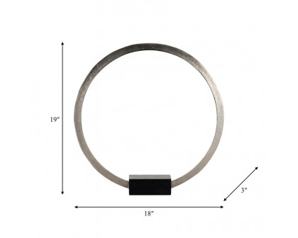 Sagebrook Metal,19",standing Ring With base ,nickel/Black