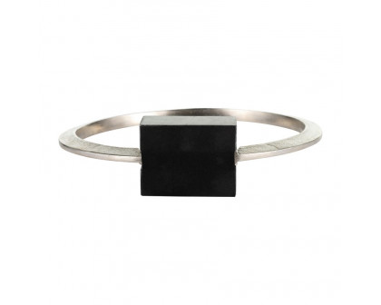 Sagebrook Metal,12",standing Ring With base ,nickel/Black