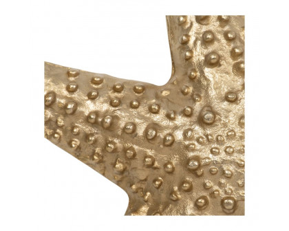 Sagebrook - 15" Metal Texture Star Fish Decor in Champagne