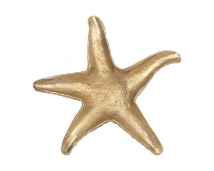 Sagebrook - 15" Metal Texture Star Fish Decor in Champagne