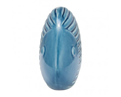 Sagebrook - 11" Ceramic Striped Fish in Blue