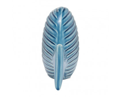 Sagebrook - 11" Ceramic Striped Fish in Blue