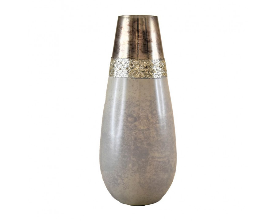 Sagebrook 12" Glass Metallic Vase