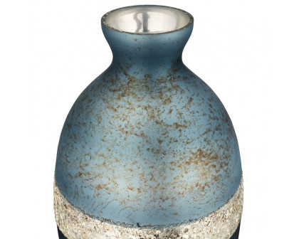 Sagebrook 18" Glass Tri-colored Glittered Vase - Multi