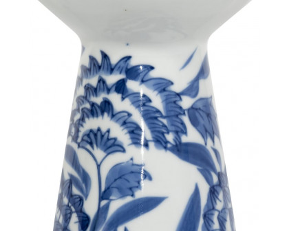 Sagebrook 8" Porcelain Chinoiserie Candle Holder - Blue/White