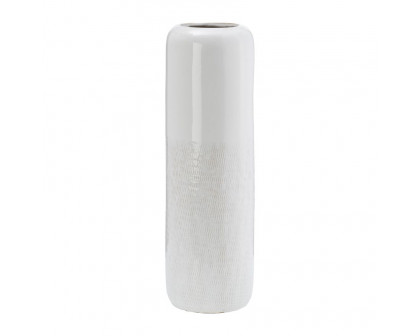 Sagebrook 10" Ceramic Grooved Vase