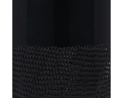 Sagebrook 10" Ceramic Grooved Vase - Black