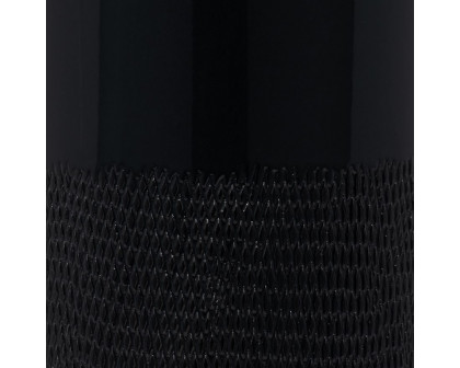 Sagebrook 18" Ceramic Grooved Vase - Black