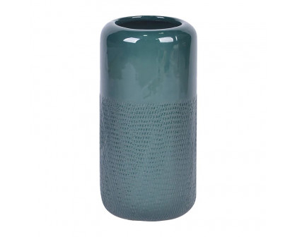 Sagebrook 10" Ceramic Grooved Vase