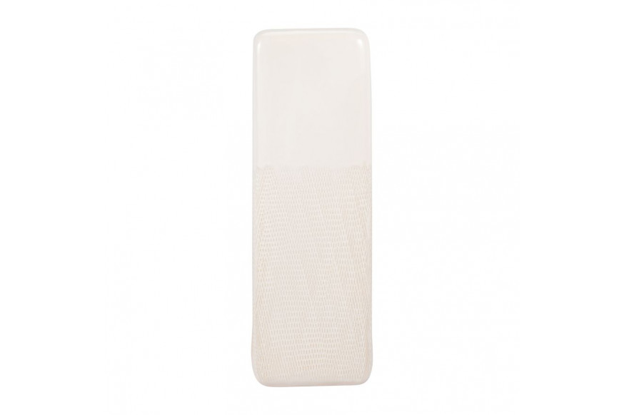 Sagebrook™ 18" Ceramic Squared Grooved Vase - Ivory