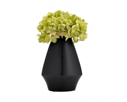 Sagebrook 10" Ceramic Vase With Weaving - Black