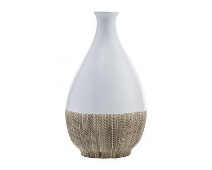 Sagebrook 7" Ceramic 2-tone Teardrop Vase