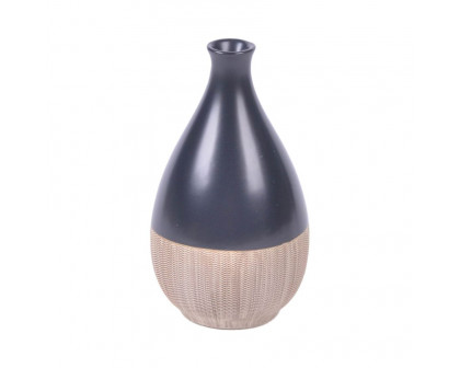 Sagebrook 7" Ceramic 2-tone Teardrop Vase