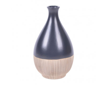 Sagebrook 7" Ceramic 2-tone Teardrop Vase