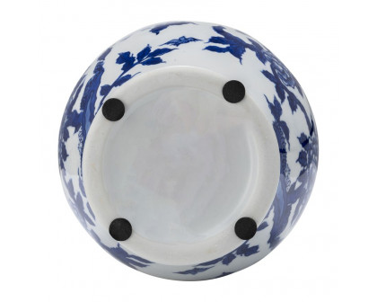 Sagebrook 10" Ceramic Temple Jar - Blue/White