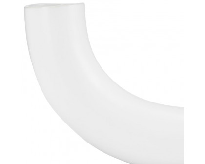 Sagebrook 12" Ceramic Half Circle Vase - White