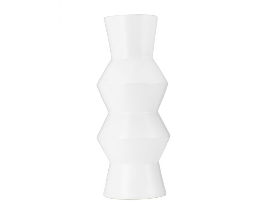 Sagebrook 17" Ceramic Totem Vase - White