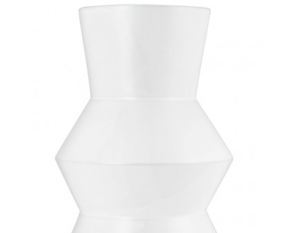 Sagebrook 17" Ceramic Totem Vase - White