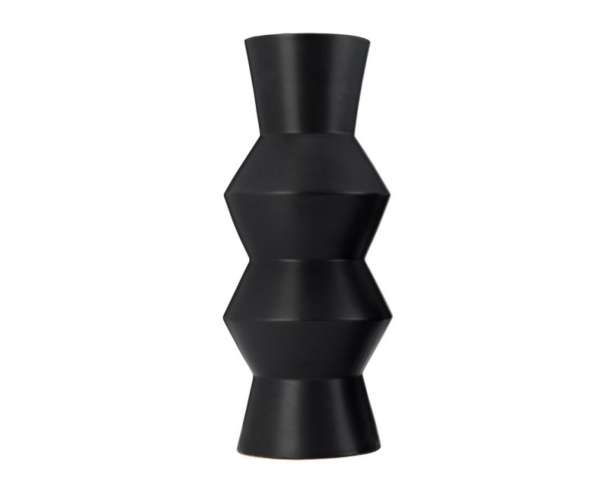 Sagebrook 17" Ceramic Totem Vase - Black