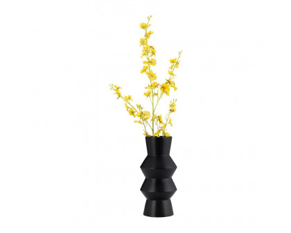 Sagebrook 12" Ceramic Totem Vase - Black