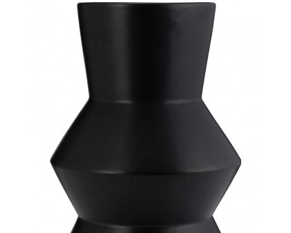 Sagebrook 12" Ceramic Totem Vase - Black