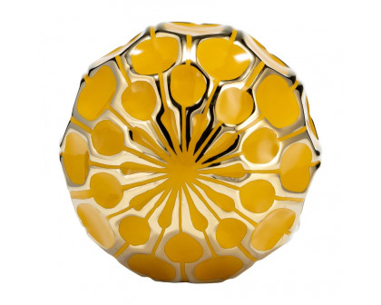 Sagebrook™ 4"/5"/6" Ceramic Orbs (Set Of 3) - Honey/Gold