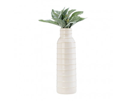 Sagebrook 20" Ceramic Tribal Vase - Ivory