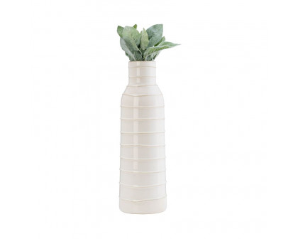 Sagebrook 17" Ceramic Tribal Vase - Ivory