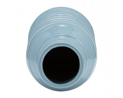 Sagebrook 20" Ceramic Tribal Vase - Cameo Blue