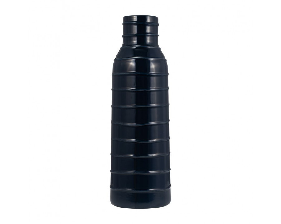 Sagebrook 20" Ceramic Tribal Vase - Navy Blue