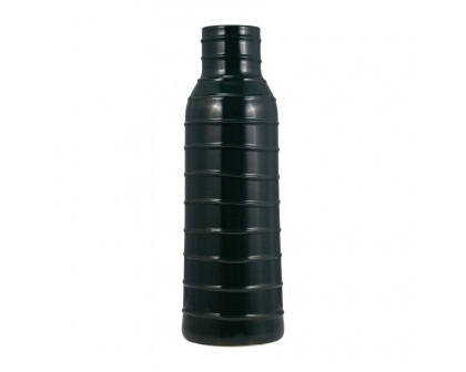 Sagebrook 20" Ceramic Tribal Vase - Forest Green