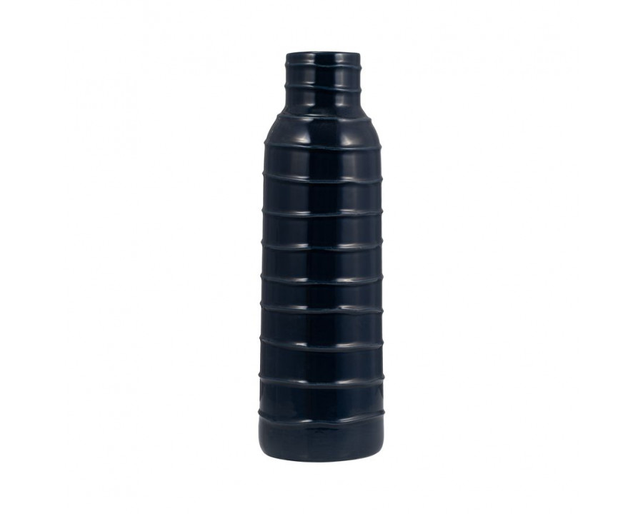 Sagebrook 17" Ceramic Tribal Vase - Navy Blue