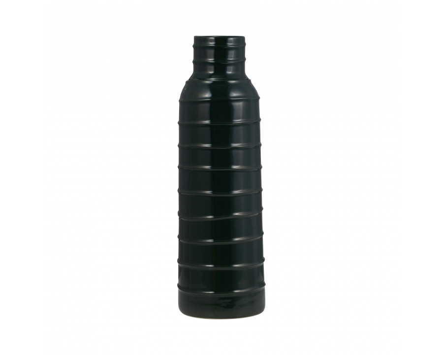 Sagebrook 17" Ceramic Tribal Vase - Forest Green