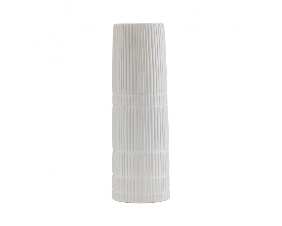 Sagebrook 15" Ceramic Lined Cylinder Vase - White