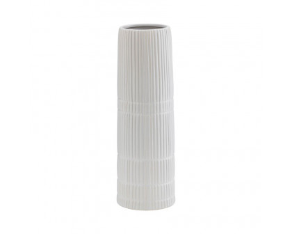 Sagebrook™ 15" Ceramic Lined Cylinder Vase - White