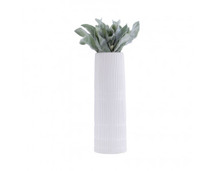 Sagebrook™ 15" Ceramic Lined Cylinder Vase - White