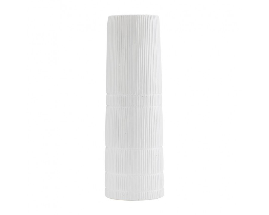 Sagebrook 18" Ceramic Lined Cylinder Vase - White